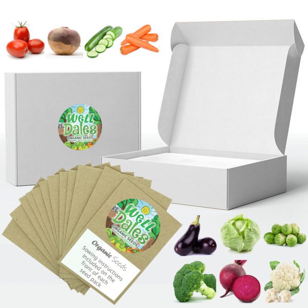 Mixed Vegetable Seeds Gift Box Set 10 UK Veg Variety Packs & Sowing Instructions2