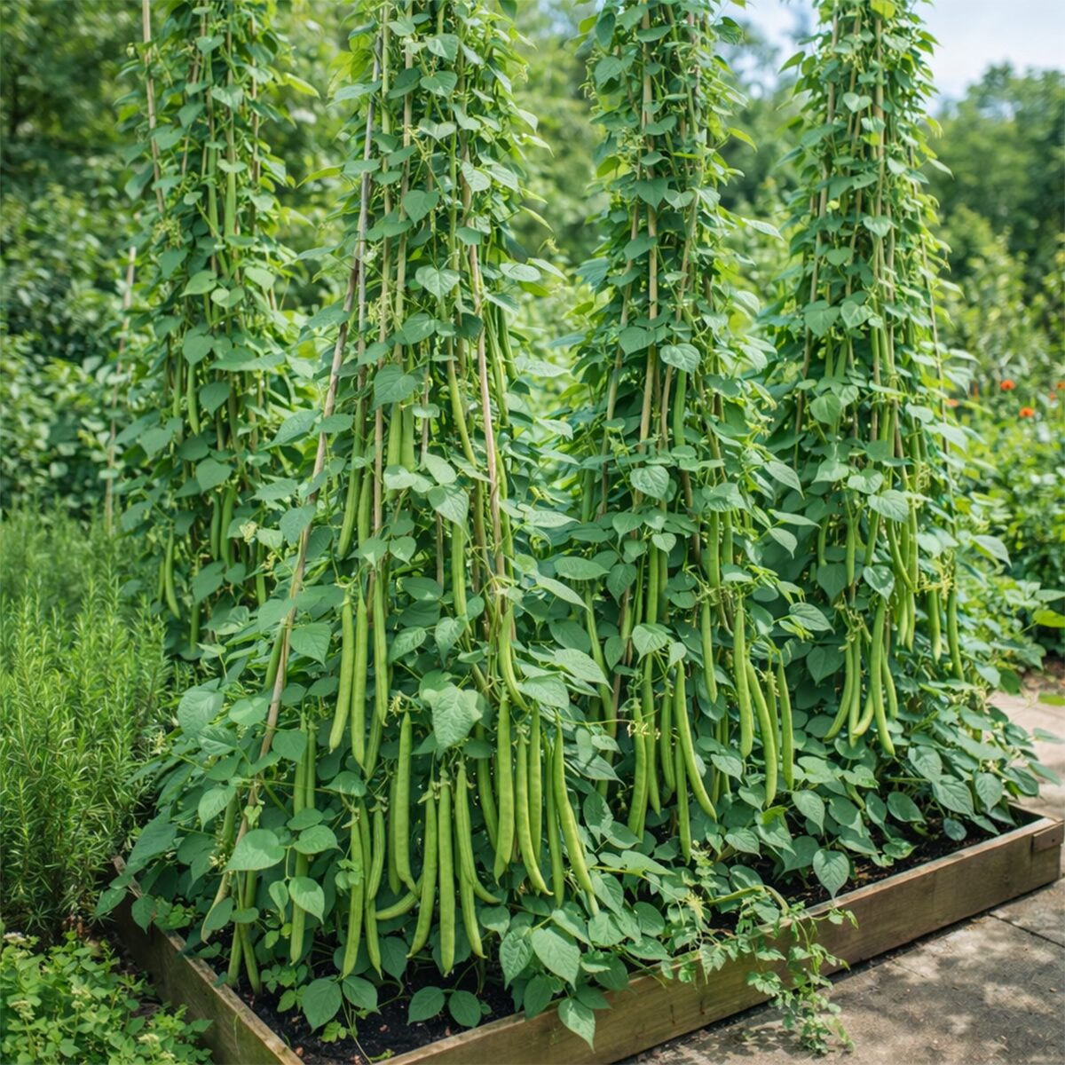 10 Giant Cobra Climbing French Green Bean Seeds Stringless Vegetables to Grow UK 3