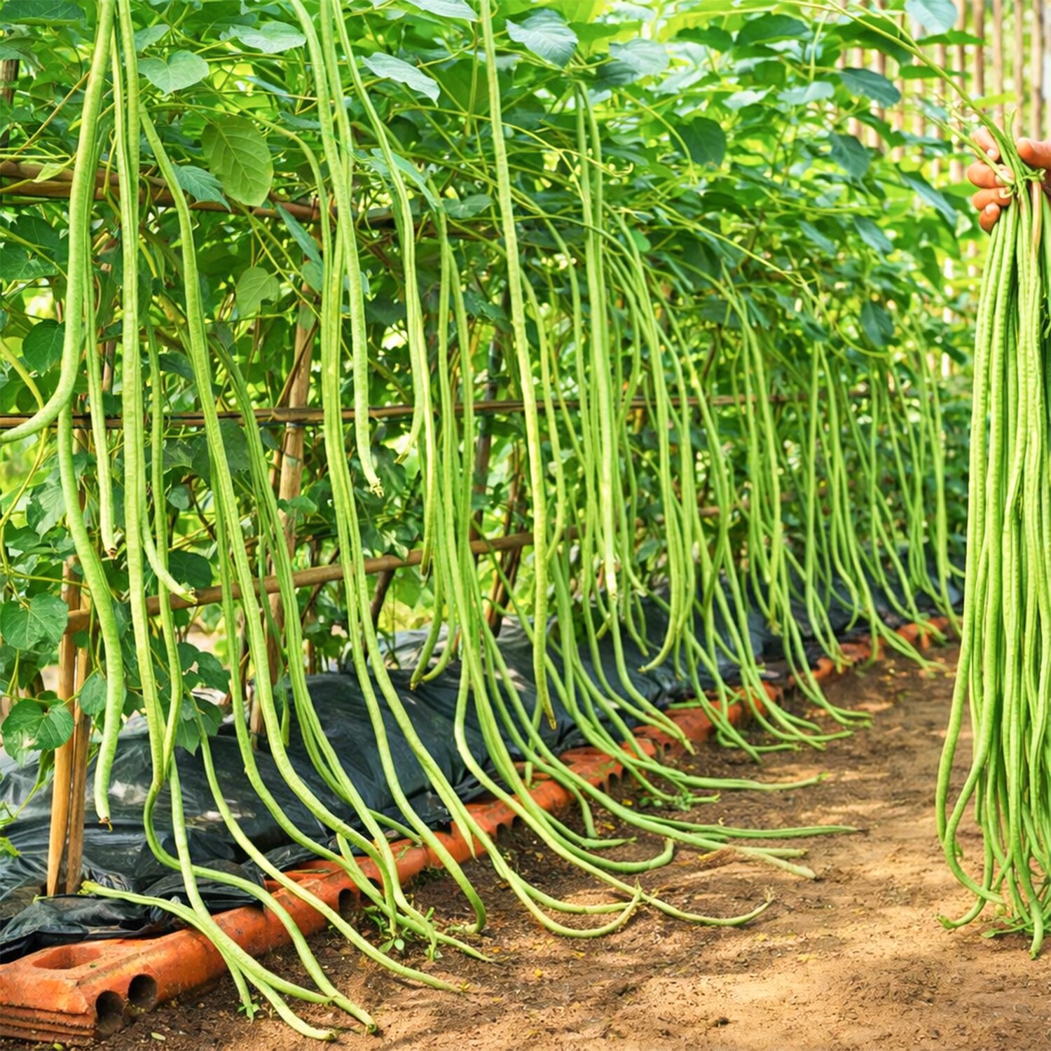 10 Giant Yard Long Climbing French Bean Seeds Heirloom Vegetable to Grow XL Pod 3