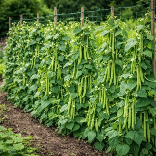 10 Heirloom Stringless Climbing French Bean Seeds Blue Lake Long Heavy Cropping 3