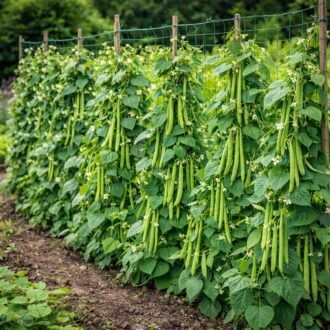 10 Heirloom Stringless Climbing French Bean Seeds Blue Lake Long Heavy Cropping 3