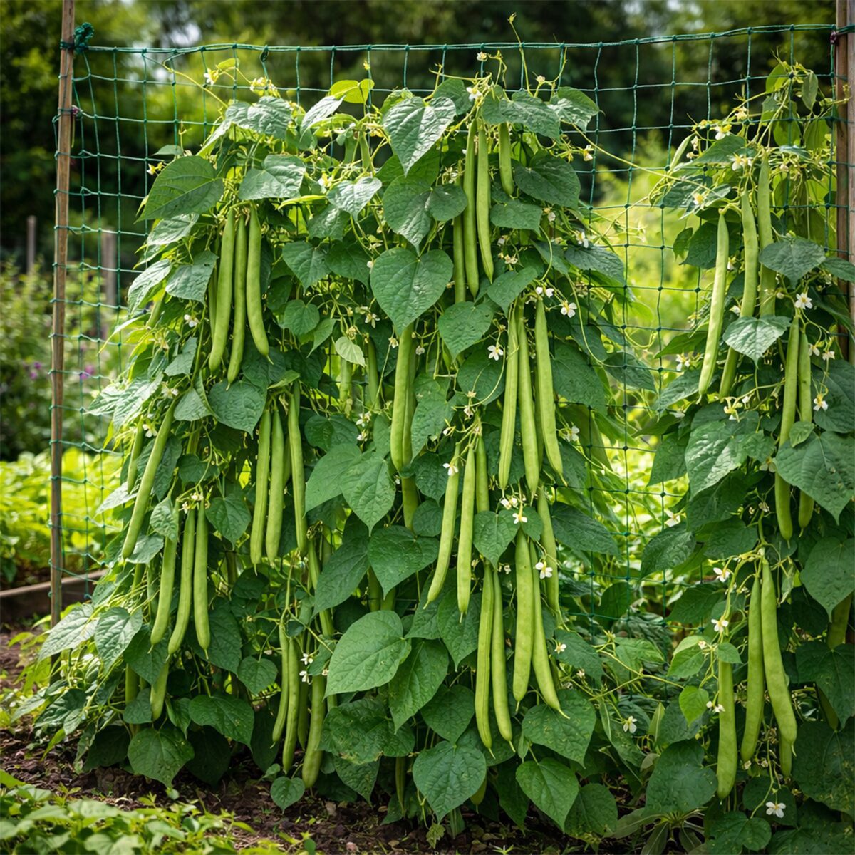 10 Heirloom Stringless Climbing French Bean Seeds Blue Lake Long Heavy Cropping 4