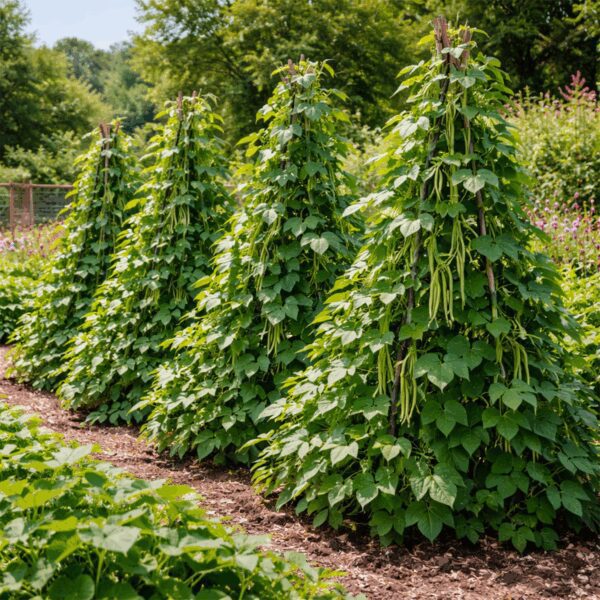 10 Stringless Climbing French Green Bean Seeds to Grow Heirloom Kentucky Wonder 4
