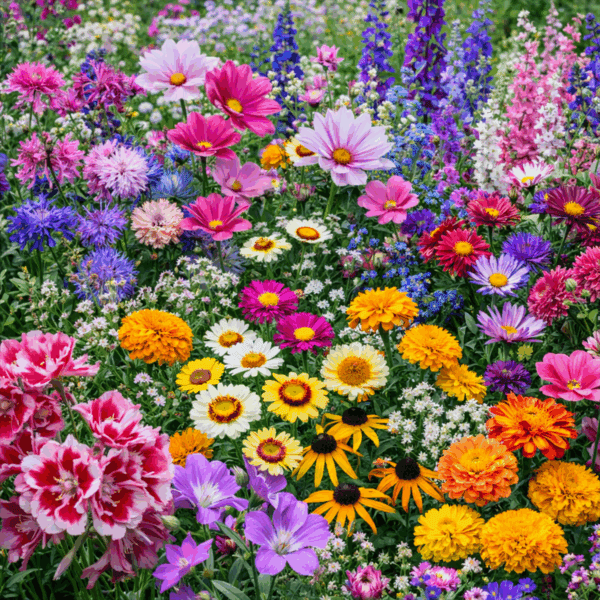 100 UK Ornamental Cut Flower Seeds Summer Florist Mix Bee Butterfly Garden Plant