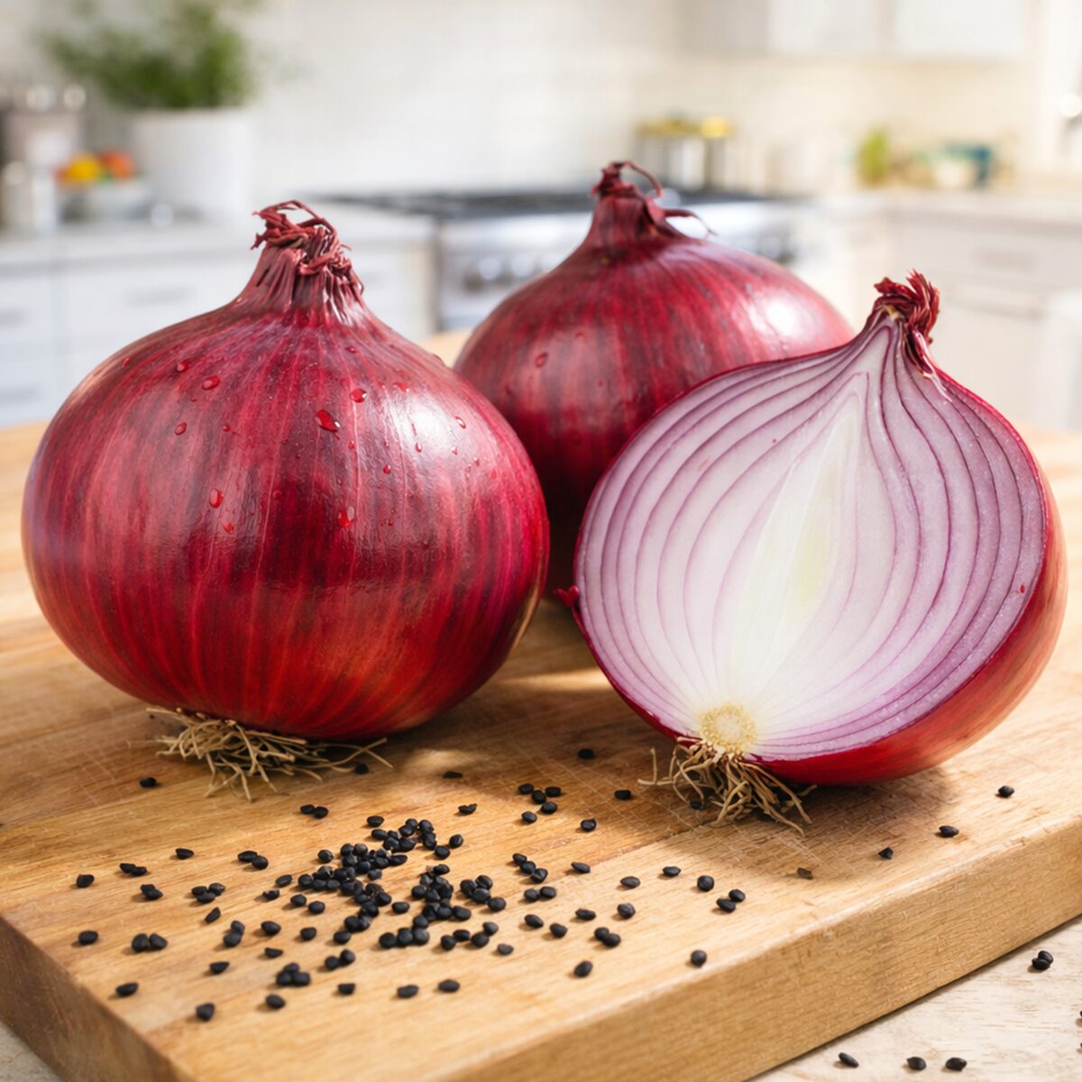 450 Giant Sweet Spanish Red Onion Seeds Sow Easy Grow Your own Garden Vegetables 4