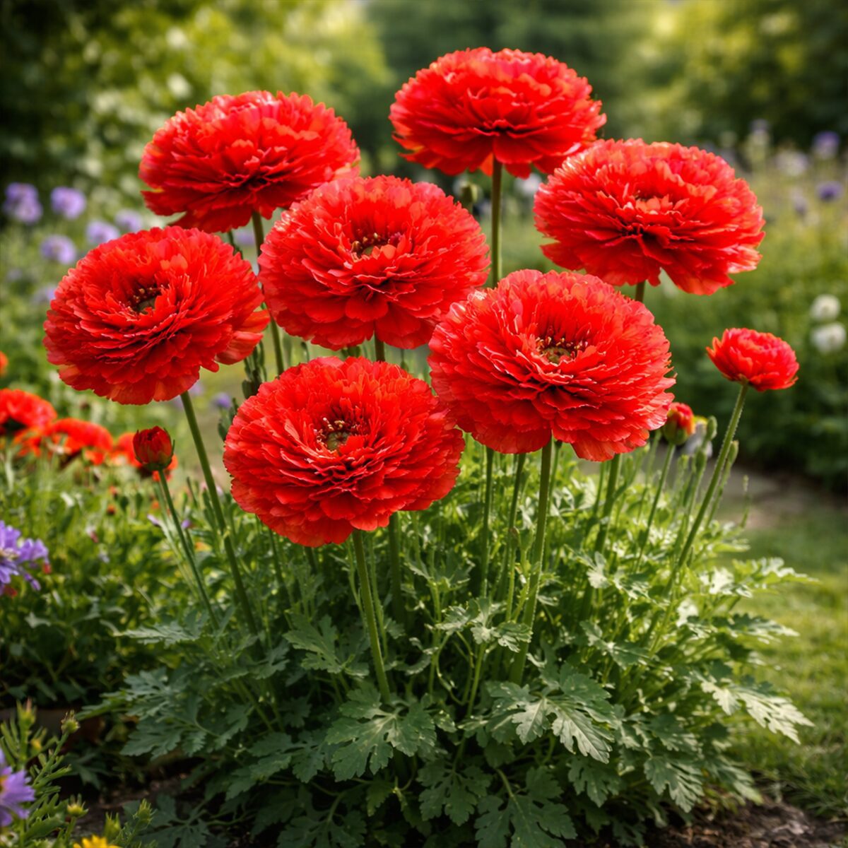 50 Giant Pom Pom Frilly Red Corn Poppy Seeds to Plant Scarlet Papaver Somniferum