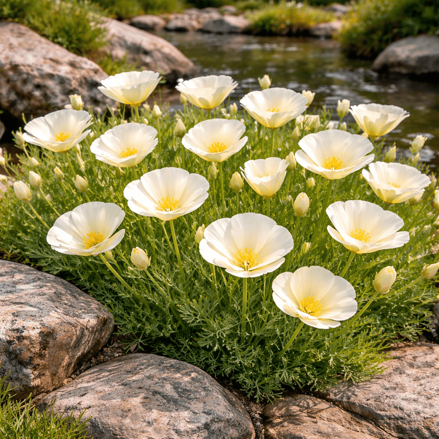 50 UK Giant White Cream California Poppy Flower Seeds for Planting Grow Your own 3