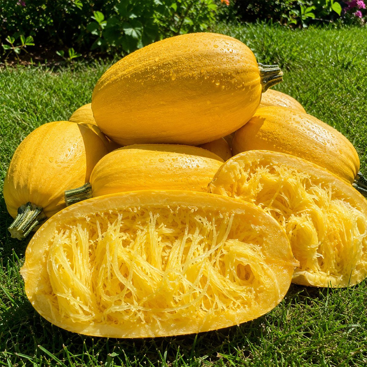 10 UK Winter Giant Spaghetti Squash Seeds Trailing Vegetable Cucurbita Marrow 2