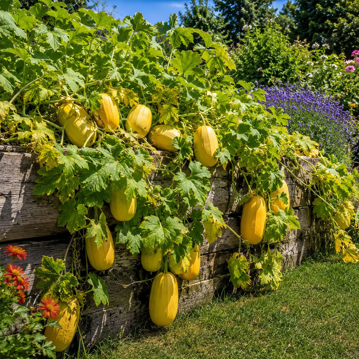 10 UK Winter Giant Spaghetti Squash Seeds Trailing Vegetable Cucurbita Marrow 7