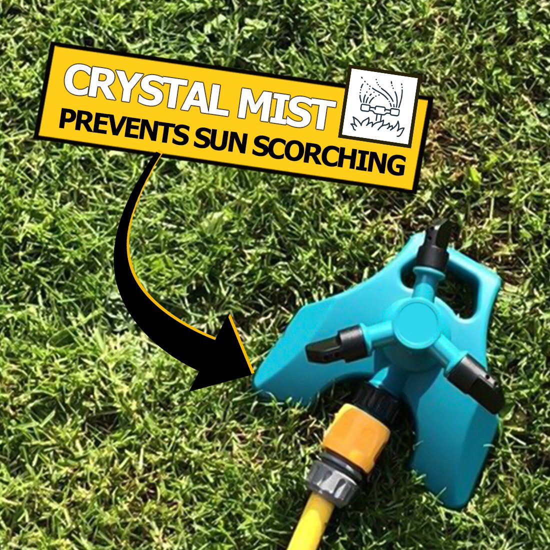 Welldales Crystal Mist 360 Garden Water Sprinkler Adjustable Lawn & Plant Care